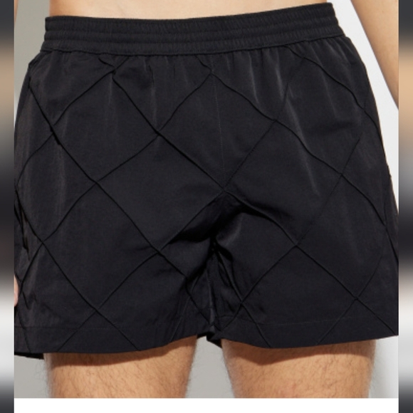 Bottega Veneta Black Swim Trunkswith Classic Design